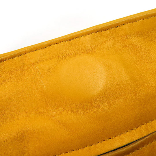 BOTTEGAVENETA Shoulder Bag Calfskin yellow INTRECCIATO Women Used Authentic