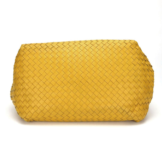 BOTTEGAVENETA Shoulder Bag Calfskin yellow INTRECCIATO Women Used Authentic
