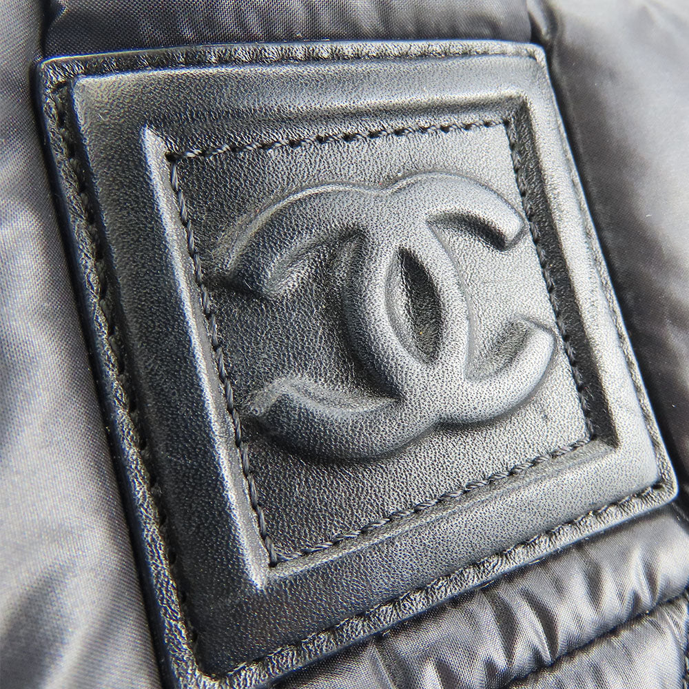 CHANEL Tote Bag Nylon black Cococoon Women Used Authentic