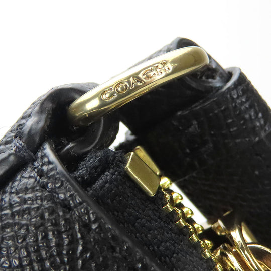 COACH Shoulder Bag C1556 leather black Women Used Authentic