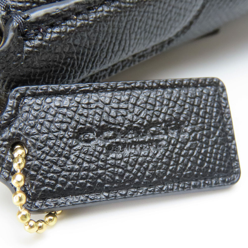 COACH Shoulder Bag C1556 leather black Women Used Authentic