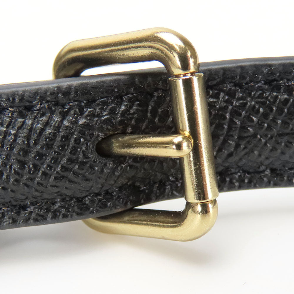 COACH Shoulder Bag C1556 leather black Women Used Authentic