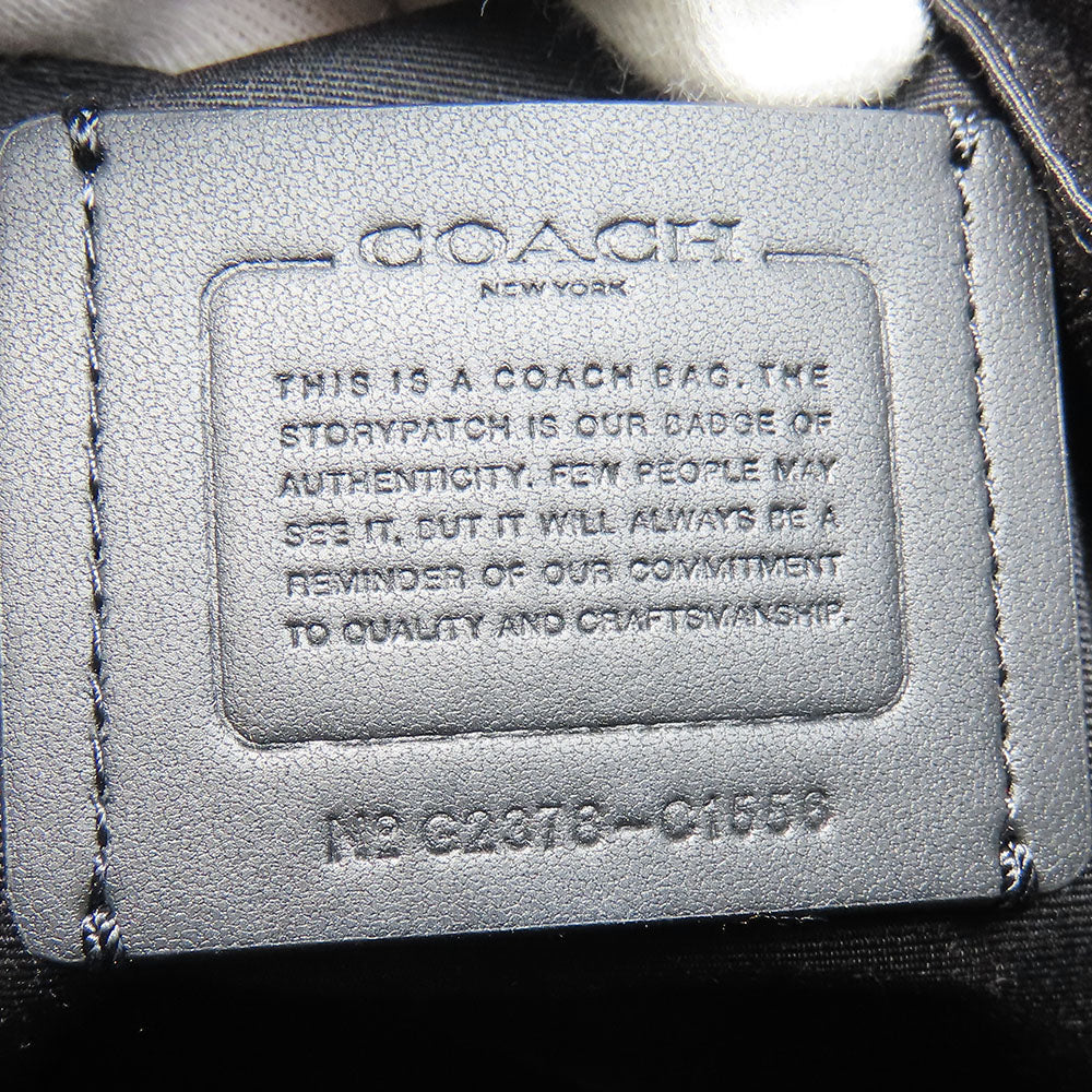 COACH Shoulder Bag C1556 leather black Women Used Authentic