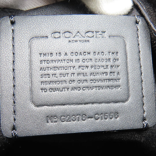 COACH Shoulder Bag C1556 leather black Women Used Authentic