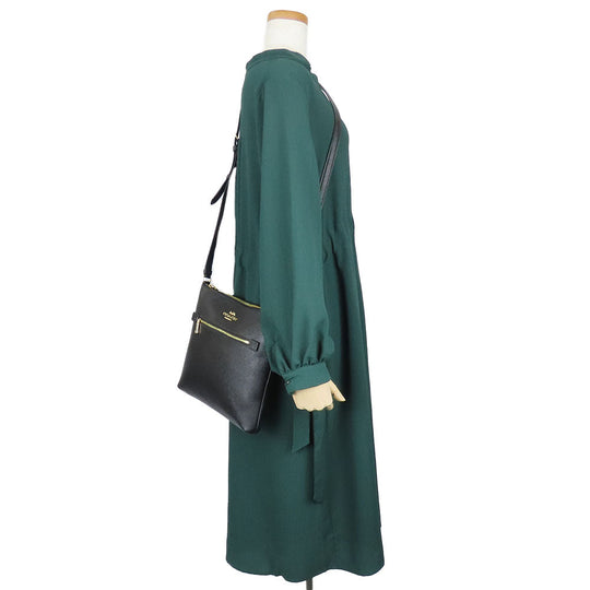 COACH Shoulder Bag C1556 leather black Women Used Authentic