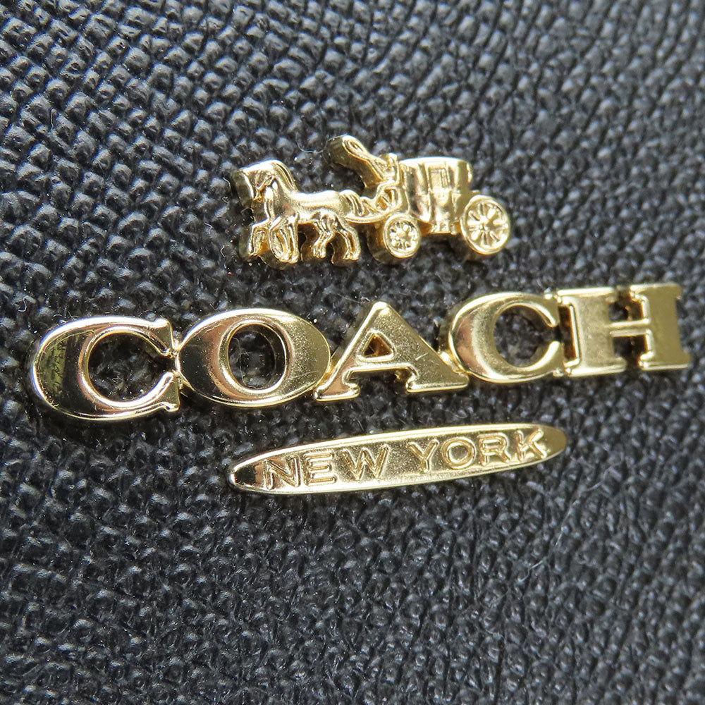 COACH Shoulder Bag C1556 leather black Women Used Authentic