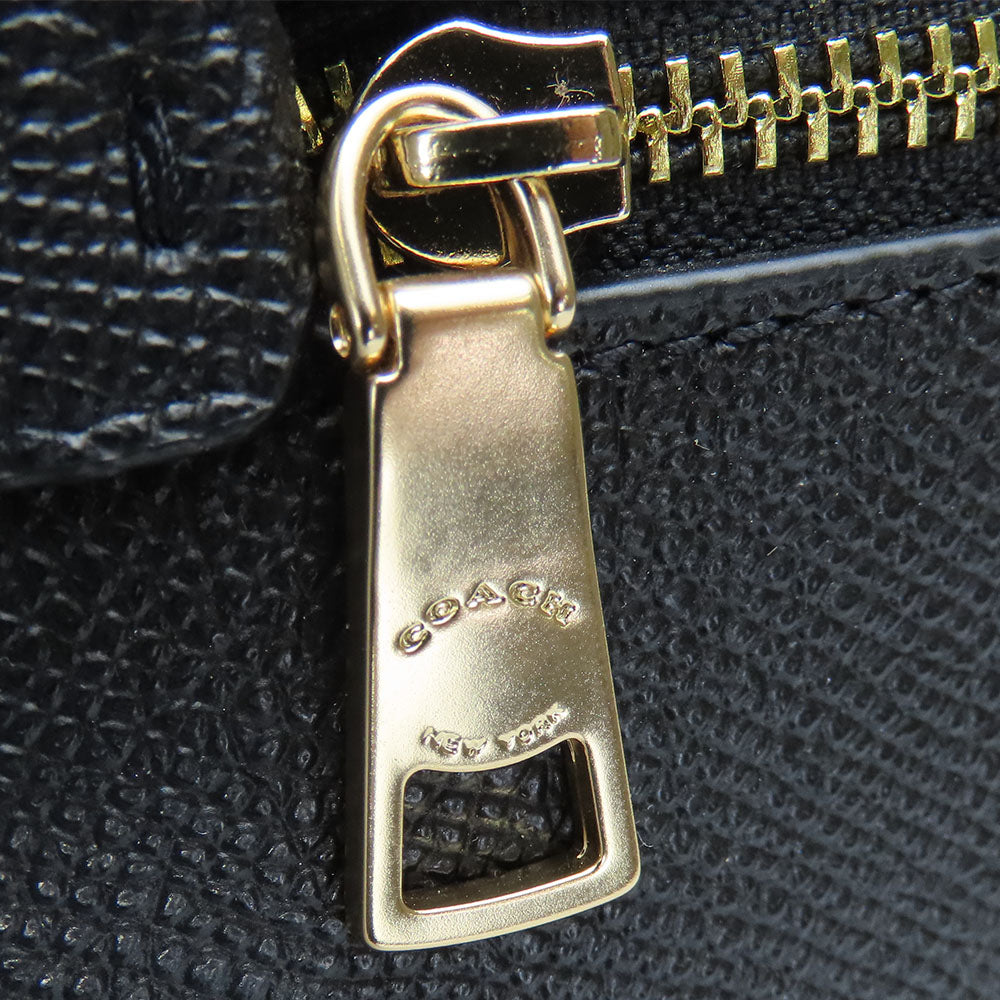 COACH Shoulder Bag C1556 leather black Women Used Authentic