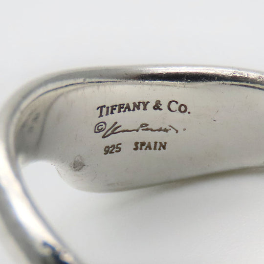 TIFFANY&Co. Ring Silver925 Silver Curved Wave Heart Women Used Authentic