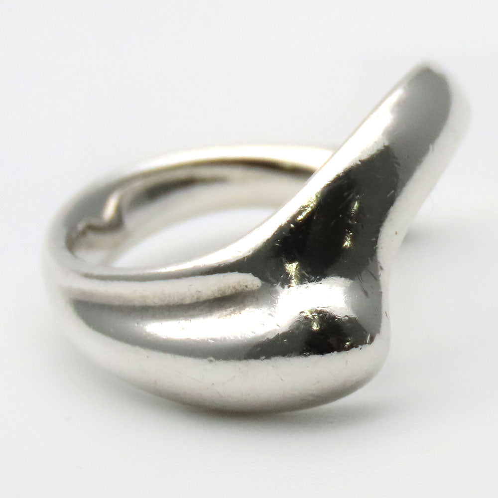 TIFFANY&Co. Ring Silver925 Silver Curved Wave Heart Women Used Authentic