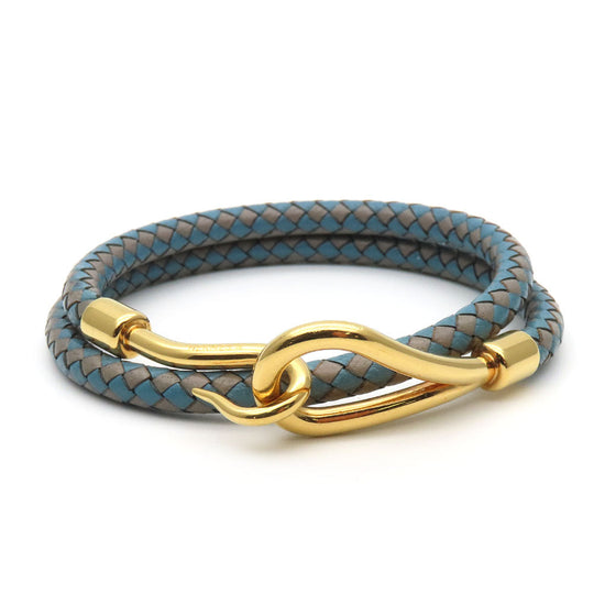 HERMES bracelet Metal, Leather blue Jumbo bless unisex(Unisex) Used Authentic