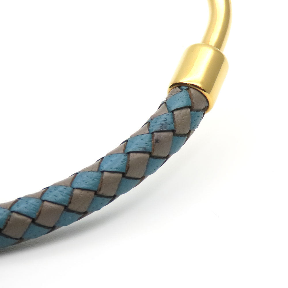 HERMES bracelet Metal, Leather blue Jumbo bless unisex(Unisex) Used Authentic