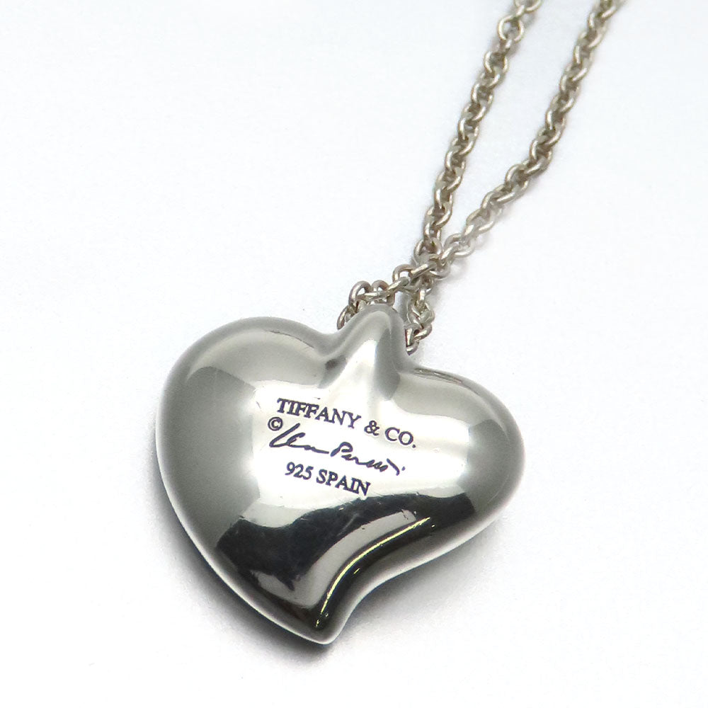 TIFFANY&Co. Necklace Silver925 Silver Curved heart Women Used Authentic