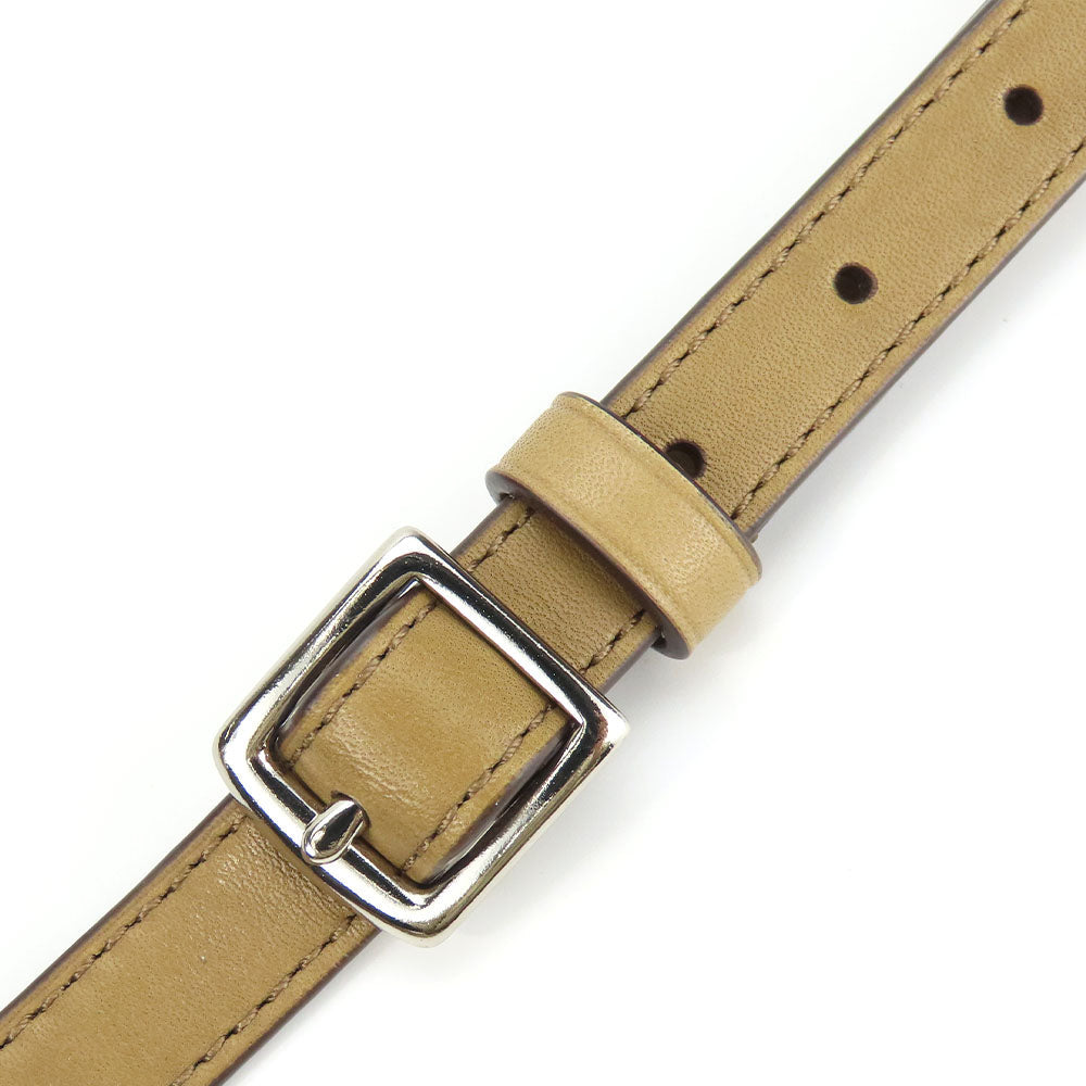 COACH Shoulder Bag leather beige Women Used Authentic