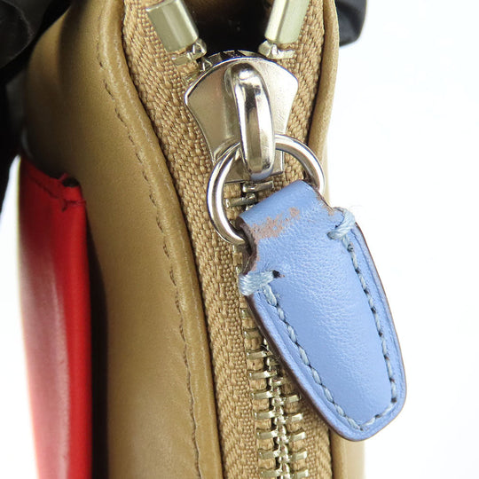 COACH Shoulder Bag leather beige Women Used Authentic