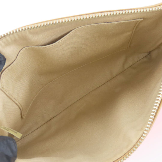 COACH Shoulder Bag leather beige Women Used Authentic