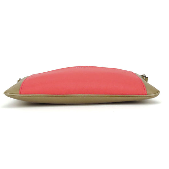 COACH Shoulder Bag leather beige Women Used Authentic