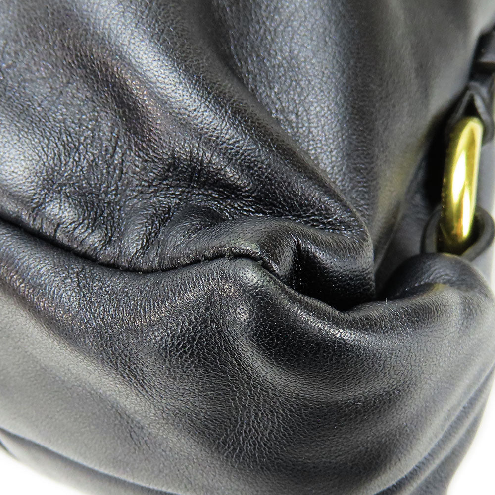 COACH Tote Bag F17571 leather black Women Used Authentic