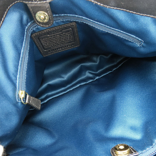 COACH Tote Bag F17571 leather black Women Used Authentic