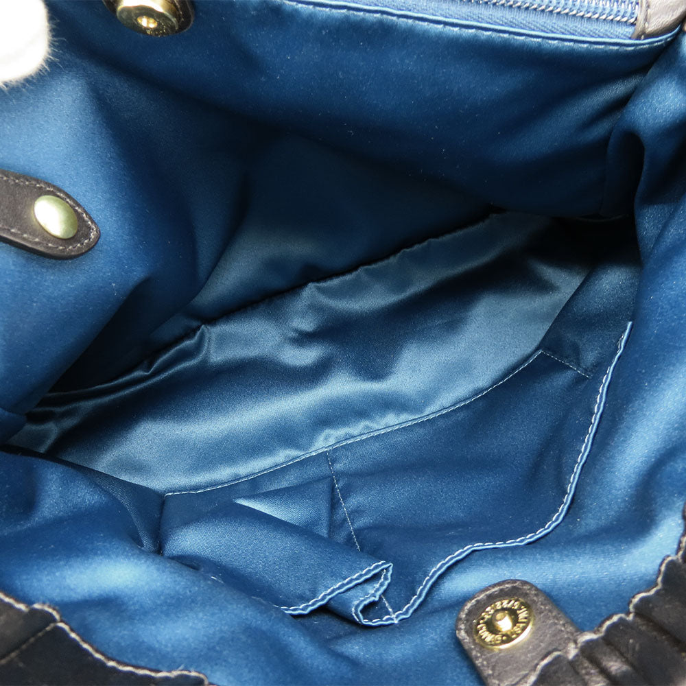 COACH Tote Bag F17571 leather black Women Used Authentic