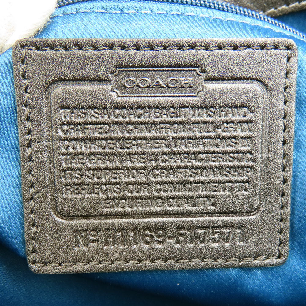 COACH Tote Bag F17571 leather black Women Used Authentic