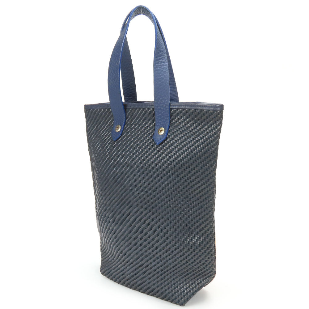 HERMES Tote Bag Leather, Polyester Navy Amedabadiago PM unisex(Unisex) Used Authentic