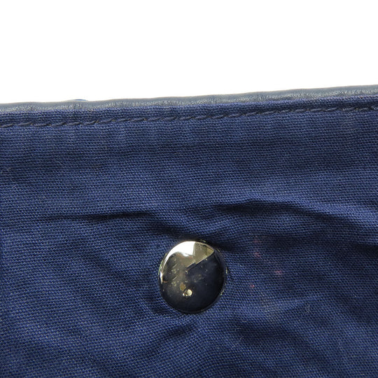 HERMES Tote Bag Leather, Polyester Navy Amedabadiago PM unisex(Unisex) Used Authentic