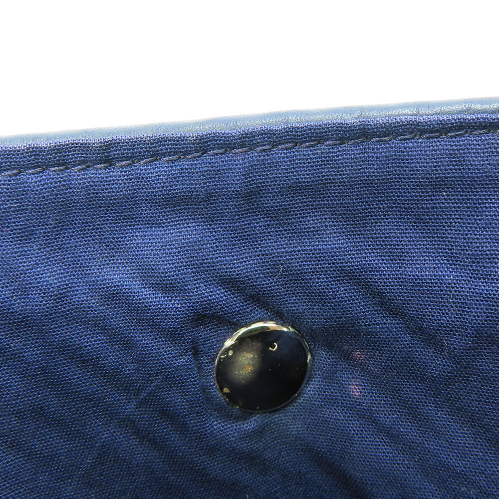 HERMES Tote Bag Leather, Polyester Navy Amedabadiago PM unisex(Unisex) Used Authentic