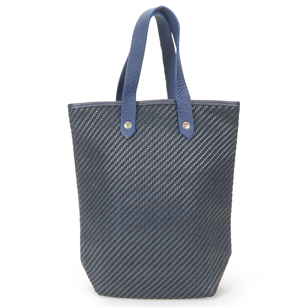 HERMES Tote Bag Leather, Polyester Navy Amedabadiago PM unisex(Unisex) Used Authentic