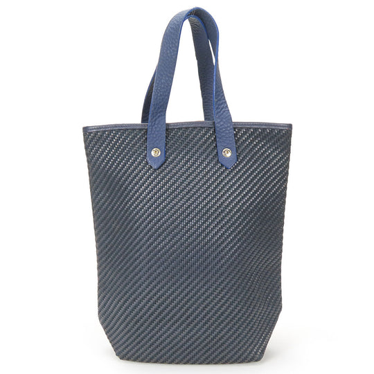 HERMES Tote Bag Leather, Polyester Navy Amedabadiago PM unisex(Unisex) Used Authentic