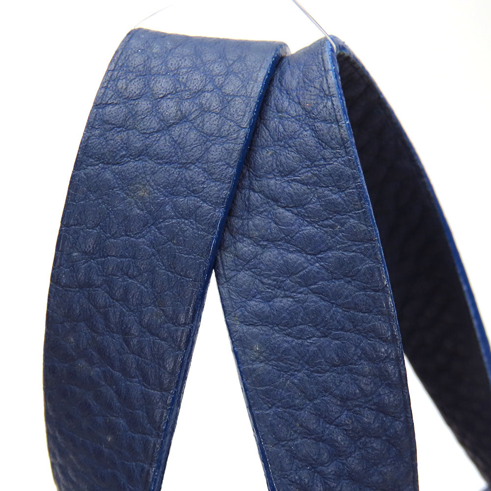 HERMES Tote Bag Leather, Polyester Navy Amedabadiago PM unisex(Unisex) Used Authentic