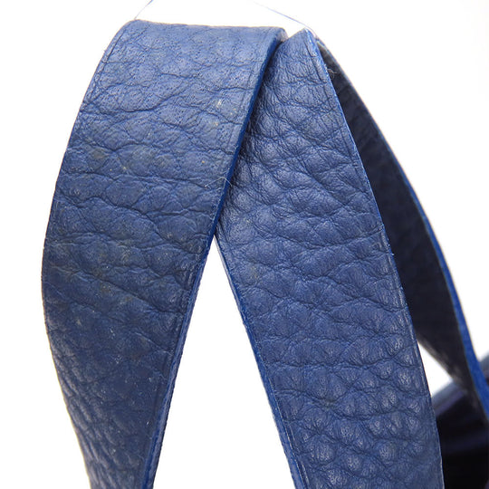 HERMES Tote Bag Leather, Polyester Navy Amedabadiago PM unisex(Unisex) Used Authentic