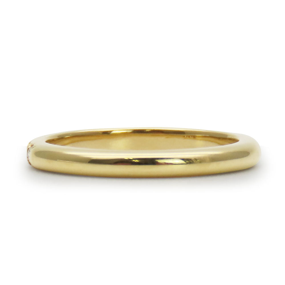 TIFFANY&Co. Ring K18 Yellow Gold, Diamond Yellow Gold Forever Wedding Bands Women Used Authentic