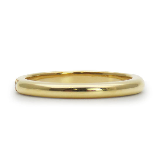 TIFFANY&Co. Ring K18 Yellow Gold, Diamond Yellow Gold Forever Wedding Bands Women Used Authentic