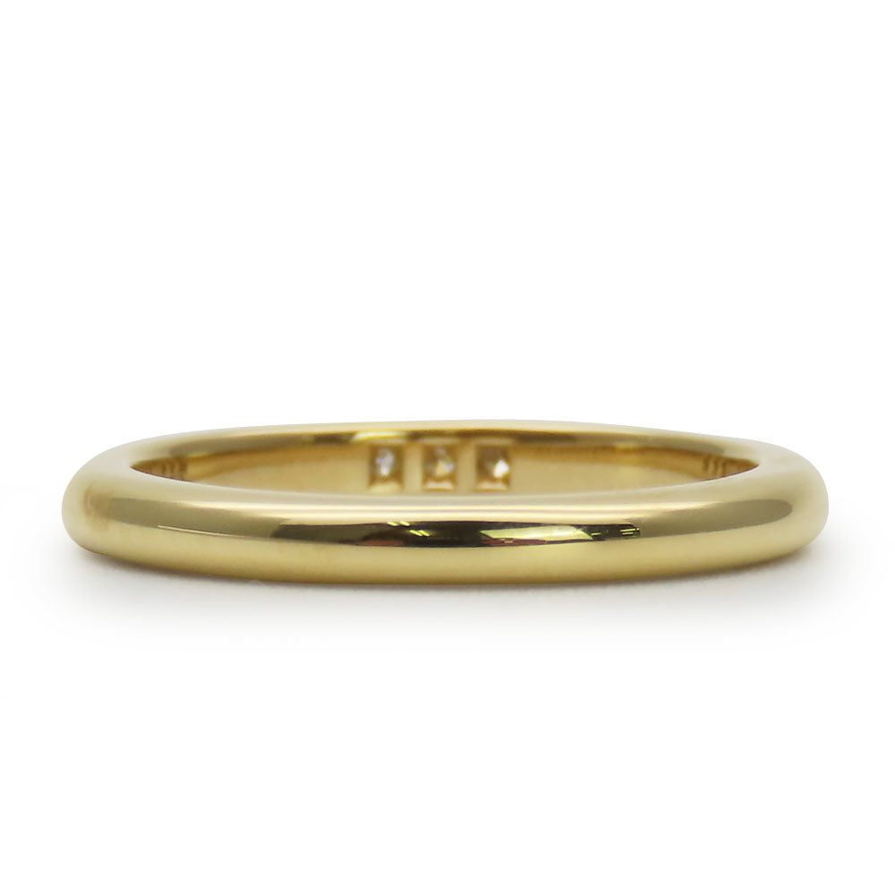 TIFFANY&Co. Ring K18 Yellow Gold, Diamond Yellow Gold Forever Wedding Bands Women Used Authentic