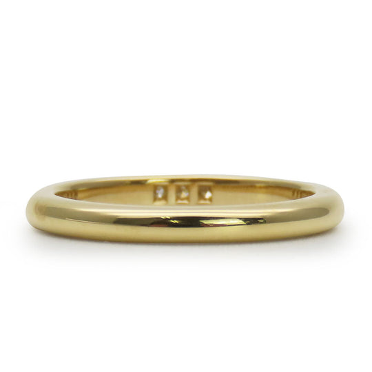 TIFFANY&Co. Ring K18 Yellow Gold, Diamond Yellow Gold Forever Wedding Bands Women Used Authentic