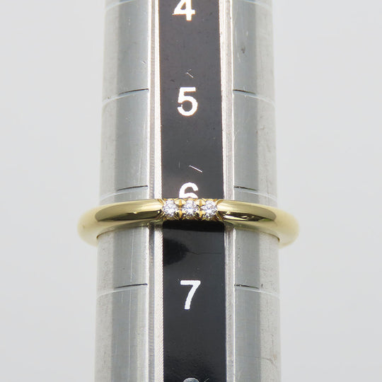 TIFFANY&Co. Ring K18 Yellow Gold, Diamond Yellow Gold Forever Wedding Bands Women Used Authentic