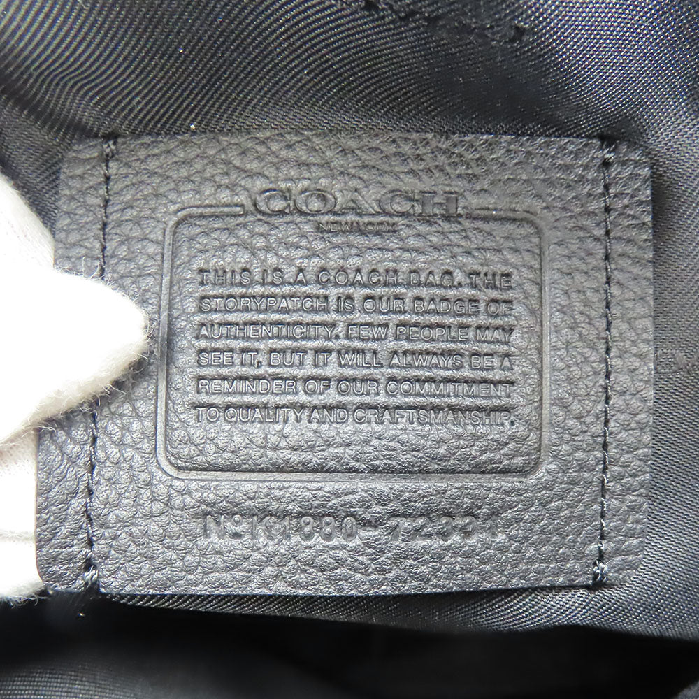 COACH Shoulder Bag 72331 leather black mens Used Authentic