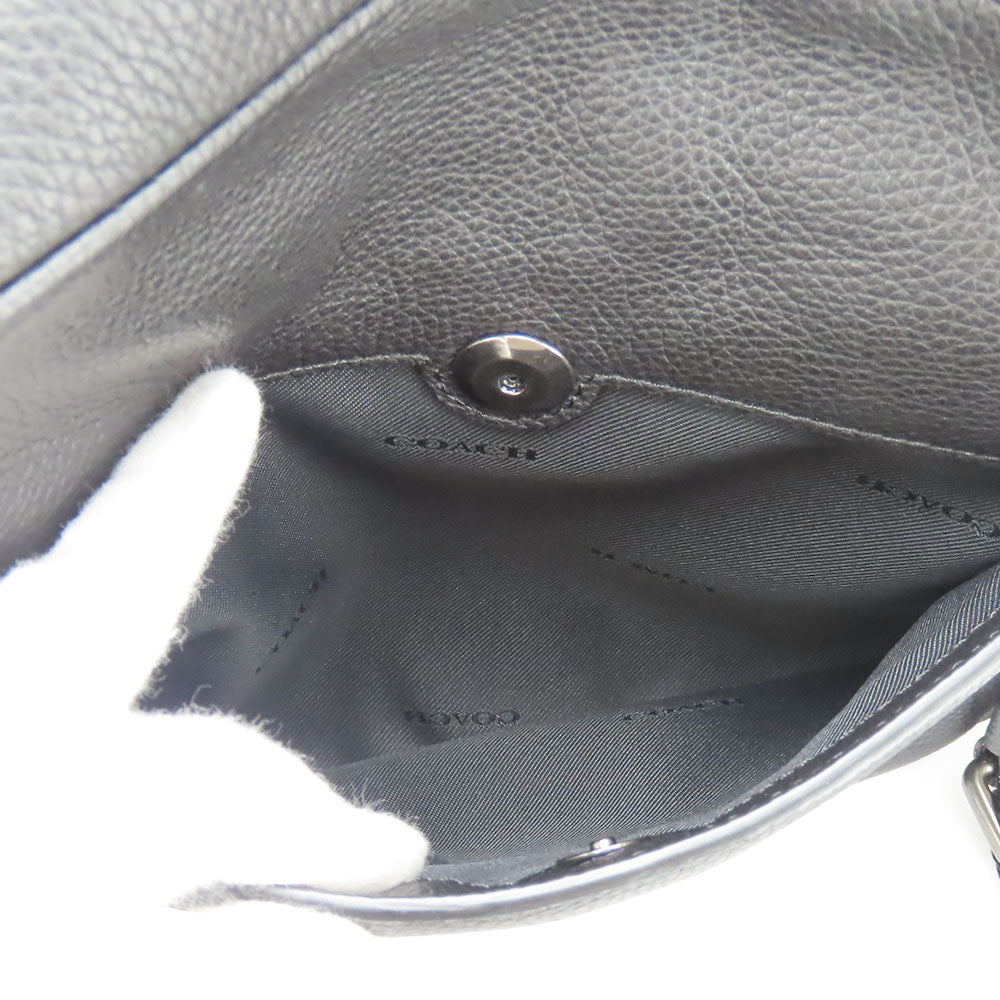 COACH Shoulder Bag 72331 leather black mens Used Authentic