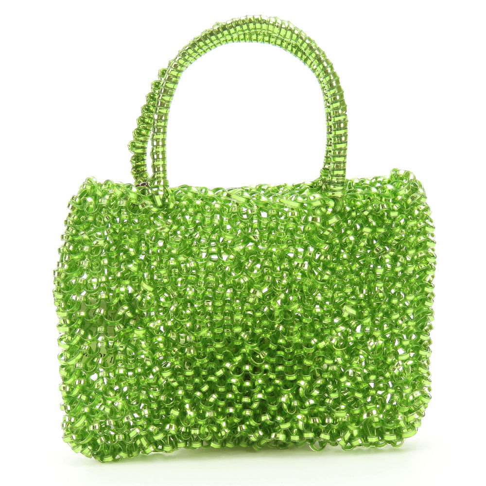 ANTEPRIMA Handbag PVC green Wire bag Women Used Authentic