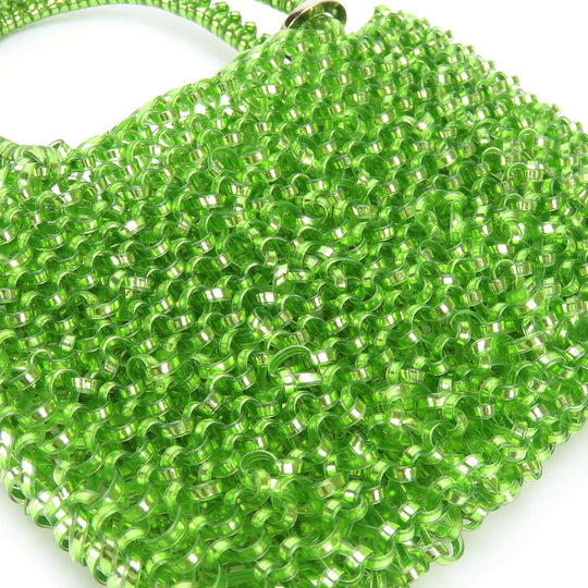 ANTEPRIMA Handbag PVC green Wire bag Women Used Authentic