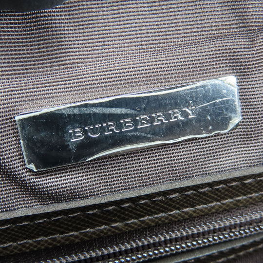 BURBERRY Shoulder Bag Canvas, Leather Brown Women Used Authentic