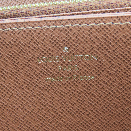 LOUIS VUITTON Long Wallet Purse M42616 Monogram Brown Zippy wallet Women Used Authentic