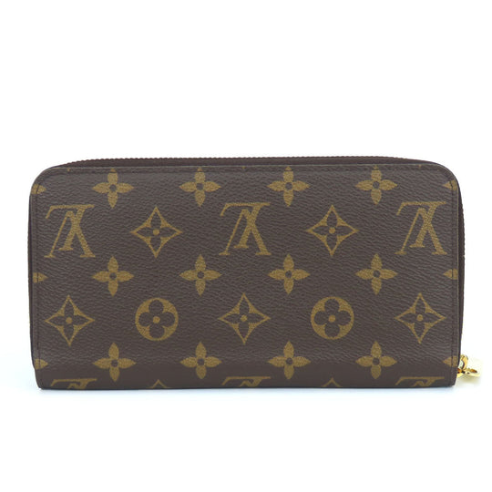 LOUIS VUITTON Long Wallet Purse M42616 Monogram Brown Zippy wallet Women Used Authentic