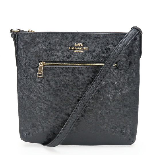 COACH Shoulder Bag C1556 leather black Women Used Authentic