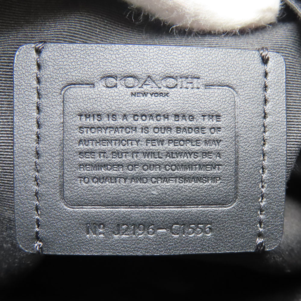 COACH Shoulder Bag C1556 leather black Women Used Authentic