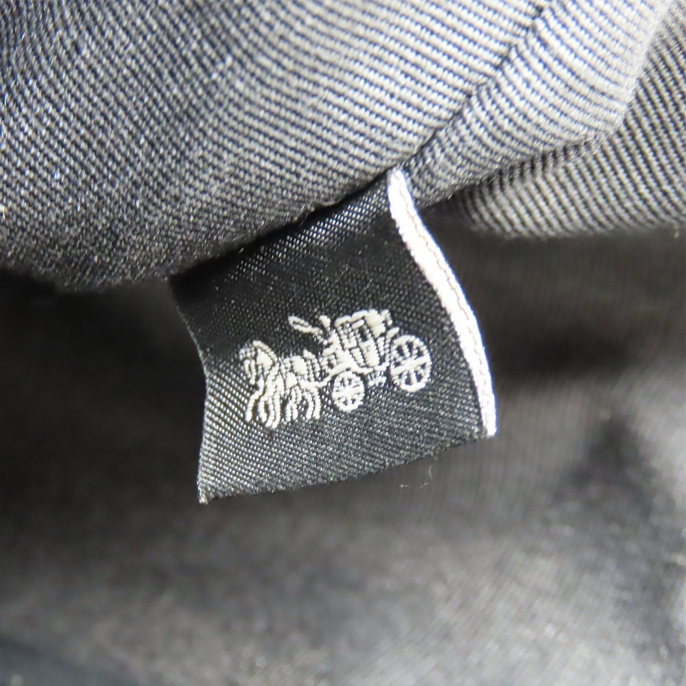 COACH Shoulder Bag C1556 leather black Women Used Authentic