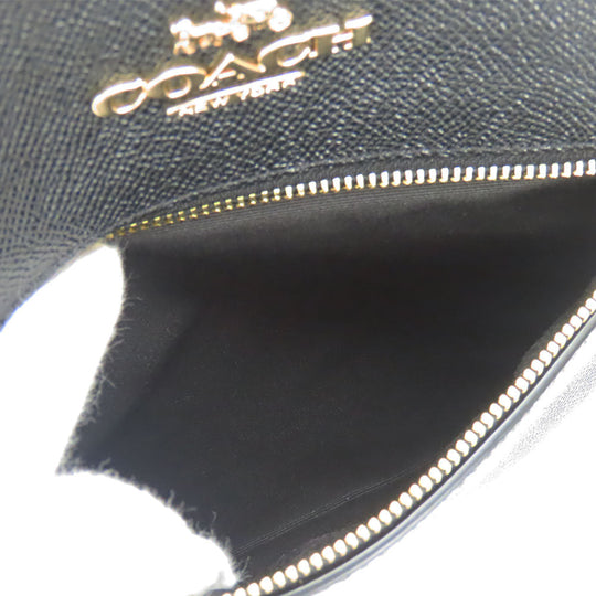 COACH Shoulder Bag C1556 leather black Women Used Authentic