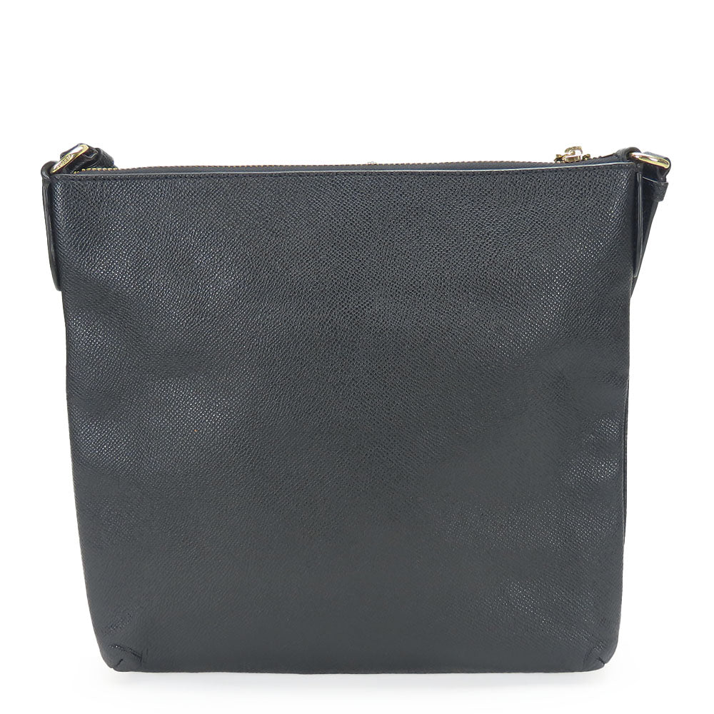 COACH Shoulder Bag C1556 leather black Women Used Authentic