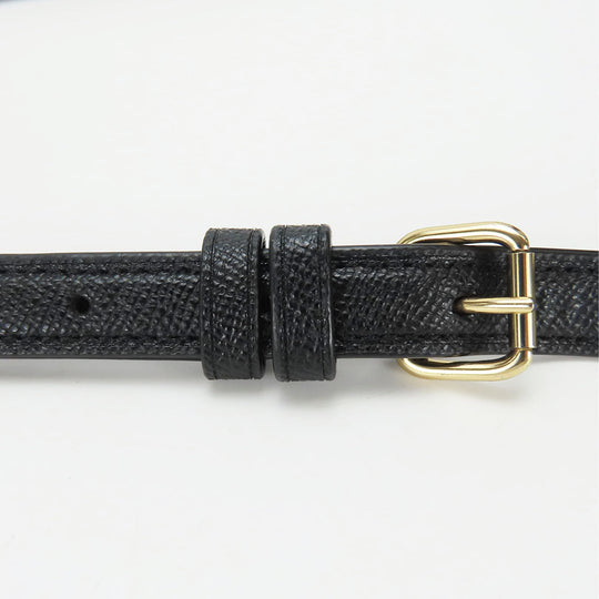 COACH Shoulder Bag C1556 leather black Women Used Authentic