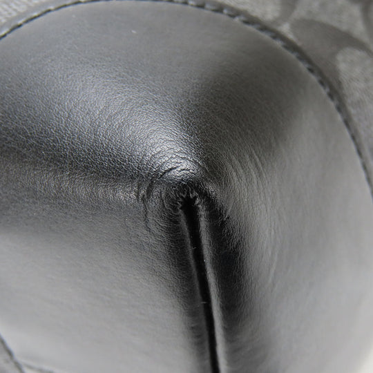 COACH Tote Bag F29208 Leather, PVC black Signature Women Used Authentic